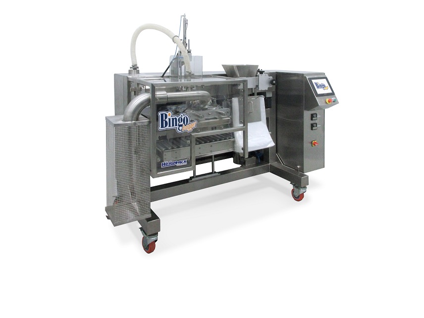 Bingo bagger side view machine for bagging product