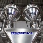 Dual powder packaging systems for mixing powders
