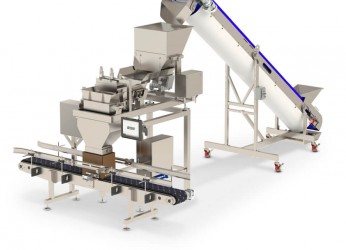 Container weigh filling machine for cases