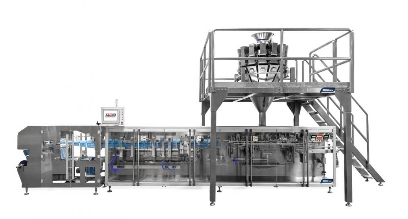 Horizontal high speed bagging forming and filling machine with weigh filling for packaging