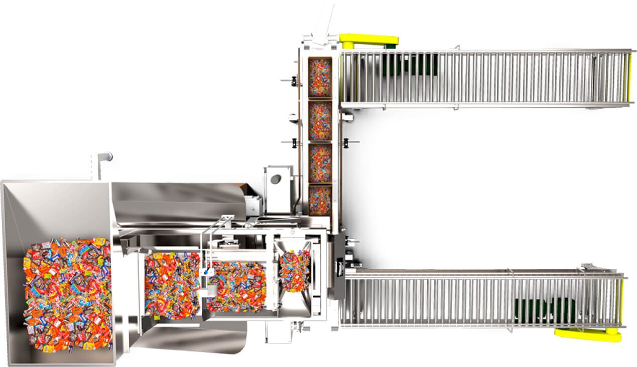 Case and tote filling packaging machine