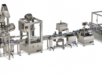 Container weighing filling capping labeling and cartoning complete packaging and manufacturing system