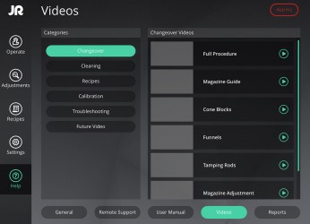 JuanaRoll UI operating system help videos screen