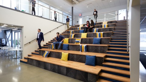 WeighPack facility stair auditorium