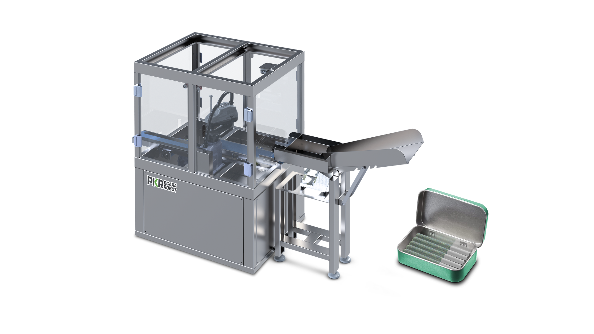 PKR scara pre roll tray tube filler